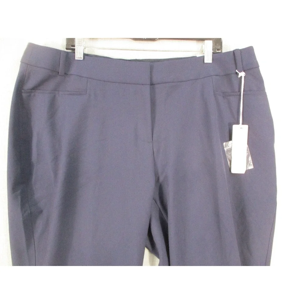 Lane Bryant Tailored Stretch Navy‎ Blue Dress Pants Trousers Womens 18R NWT